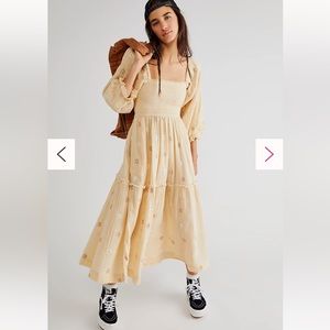 Free People Dahlia Embroidered Maxi Dress